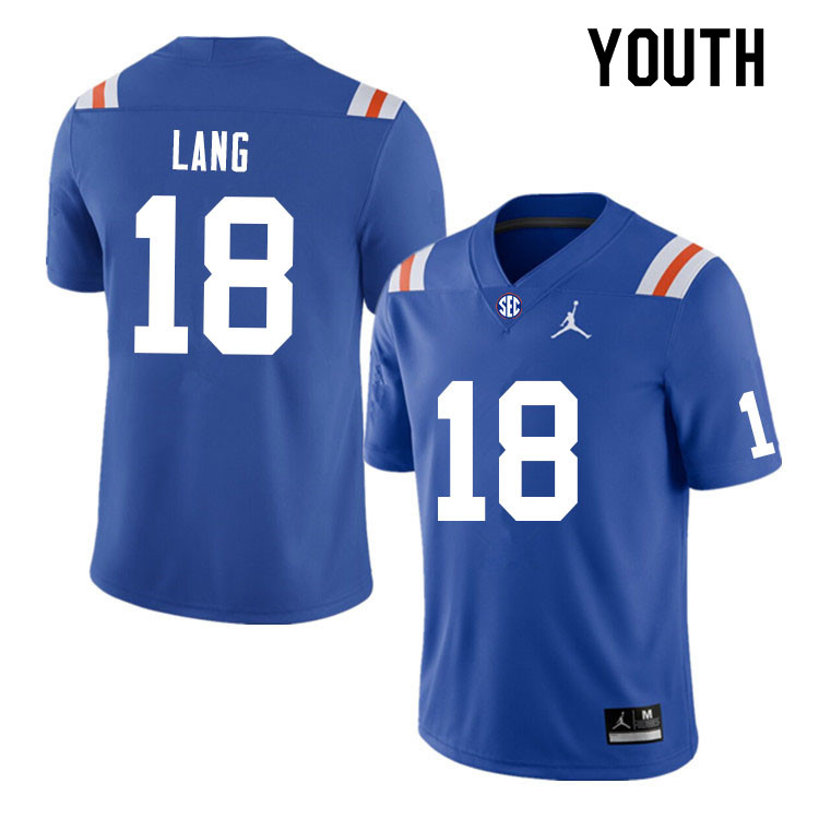 Youth #18 Dante Lang Florida Gators College Football Jerseys Sale-Throwback